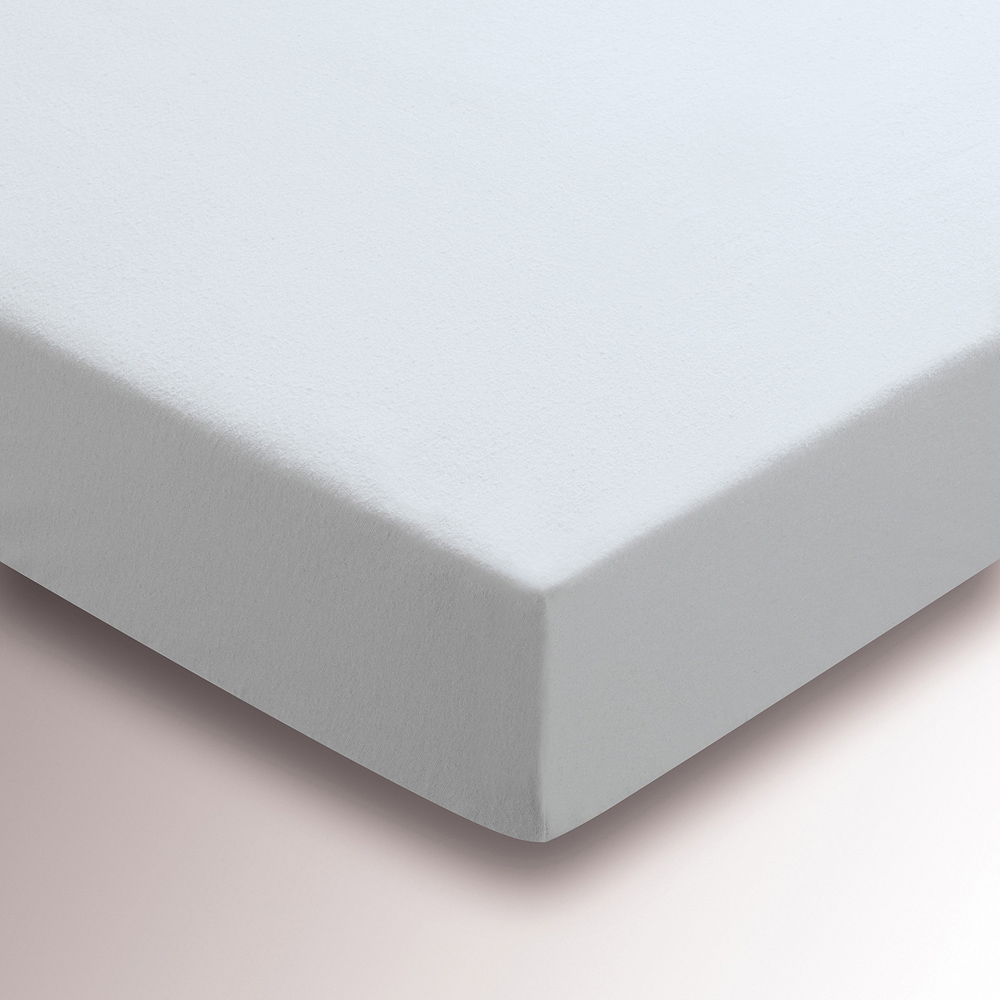 Helena Springfield King Size Silver Brushed Cotton Fitted Bed Sheet Image 3