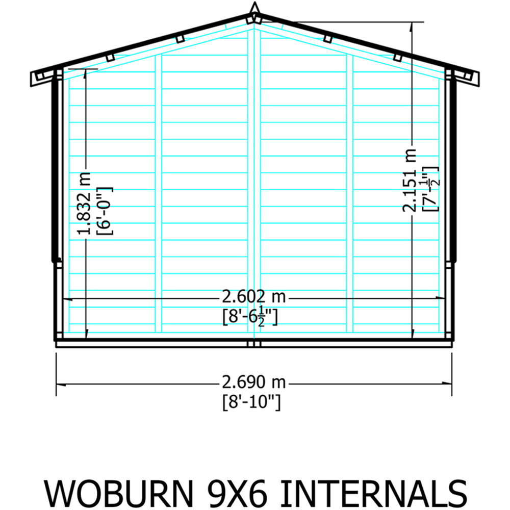 Shire Woburn 9 x 6ft Shiplap Garden Shed Image 6