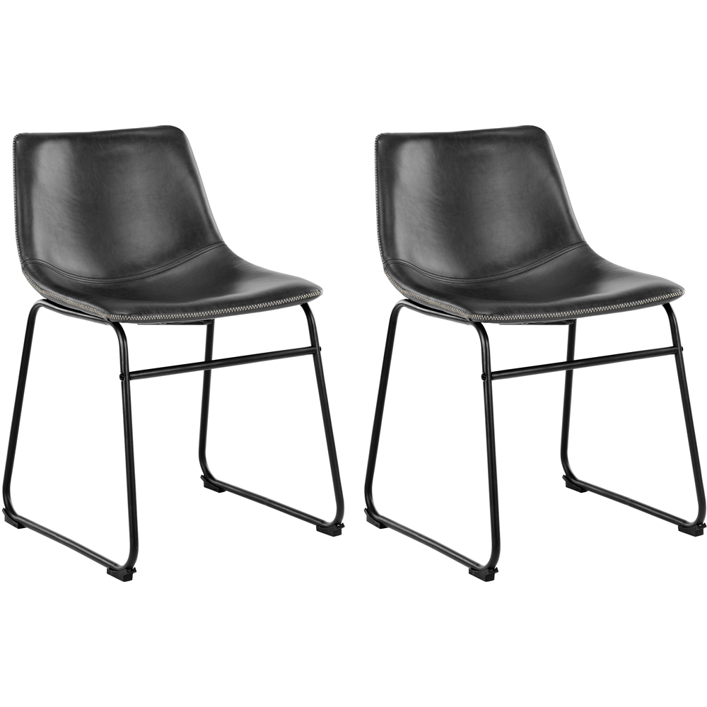 Florence Heaven 4 Seater Marble Top Round Dining Table Set with White and Black Image 3