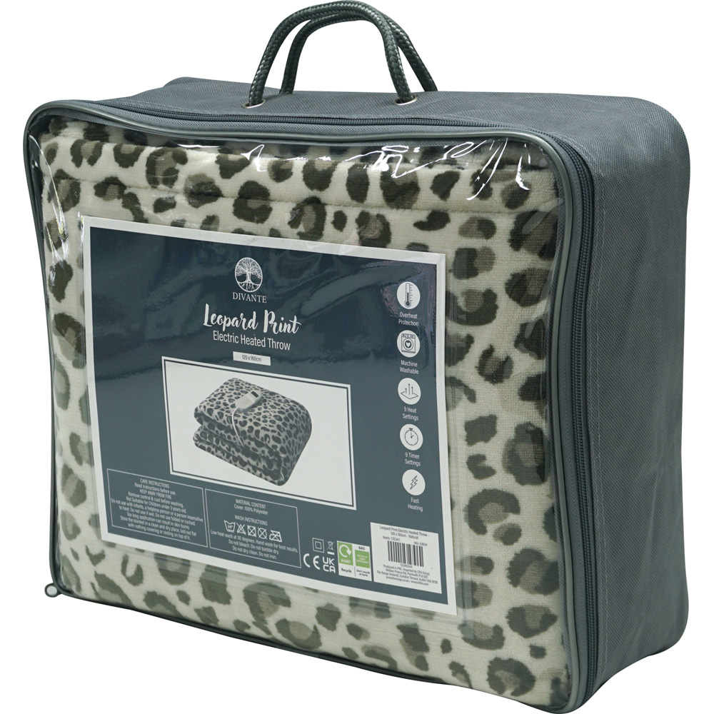Leopard Print Electric Heated Throw Image 8