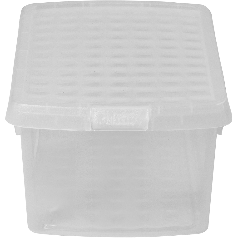 Wham Clip 10.5L Clear Rectangular Storage Box with Lid 3 Pack Image 4