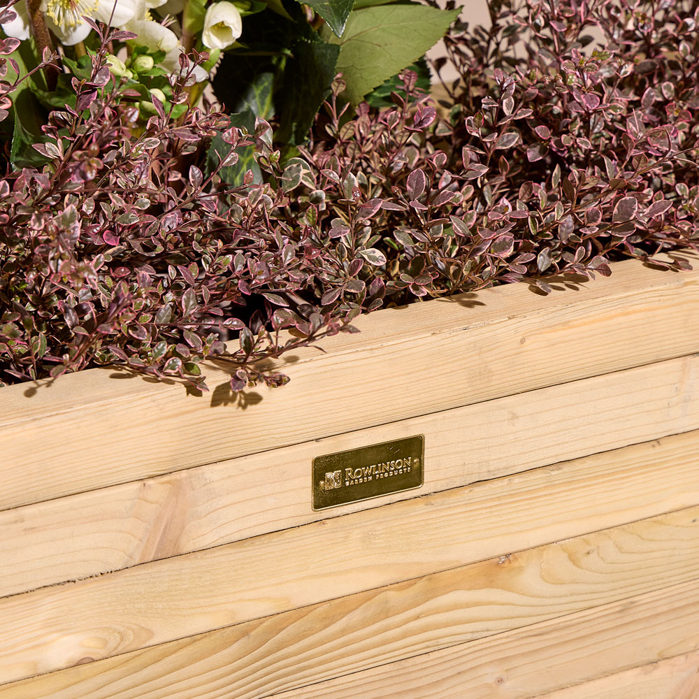 Rowlinson Premier Natural Wooden Patio Trough Planter 37 x 150 x 40cm Image 6