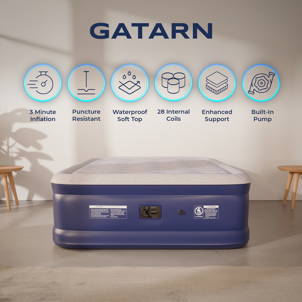 GATARN Double Air Bed with Built-in Electric Pump Image 3