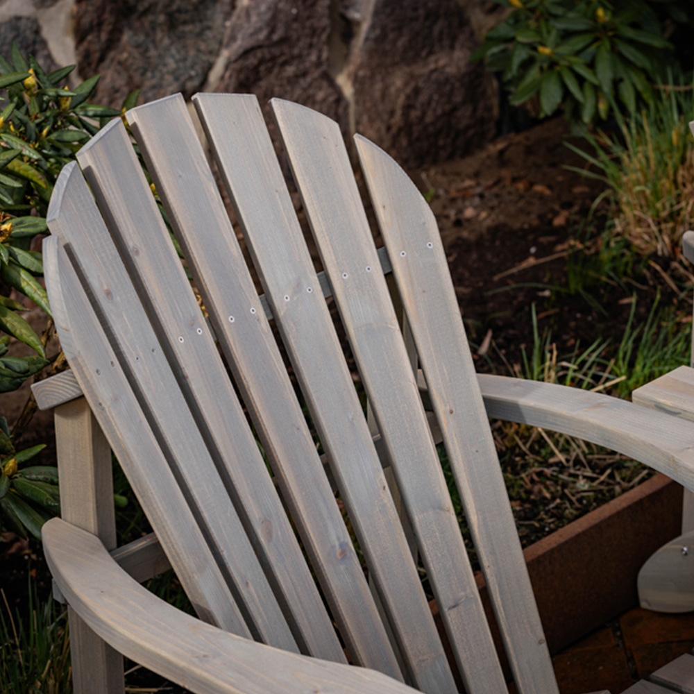 AMATA Ungurs 2 Seater Adirondack Love Seat Grey Image 3