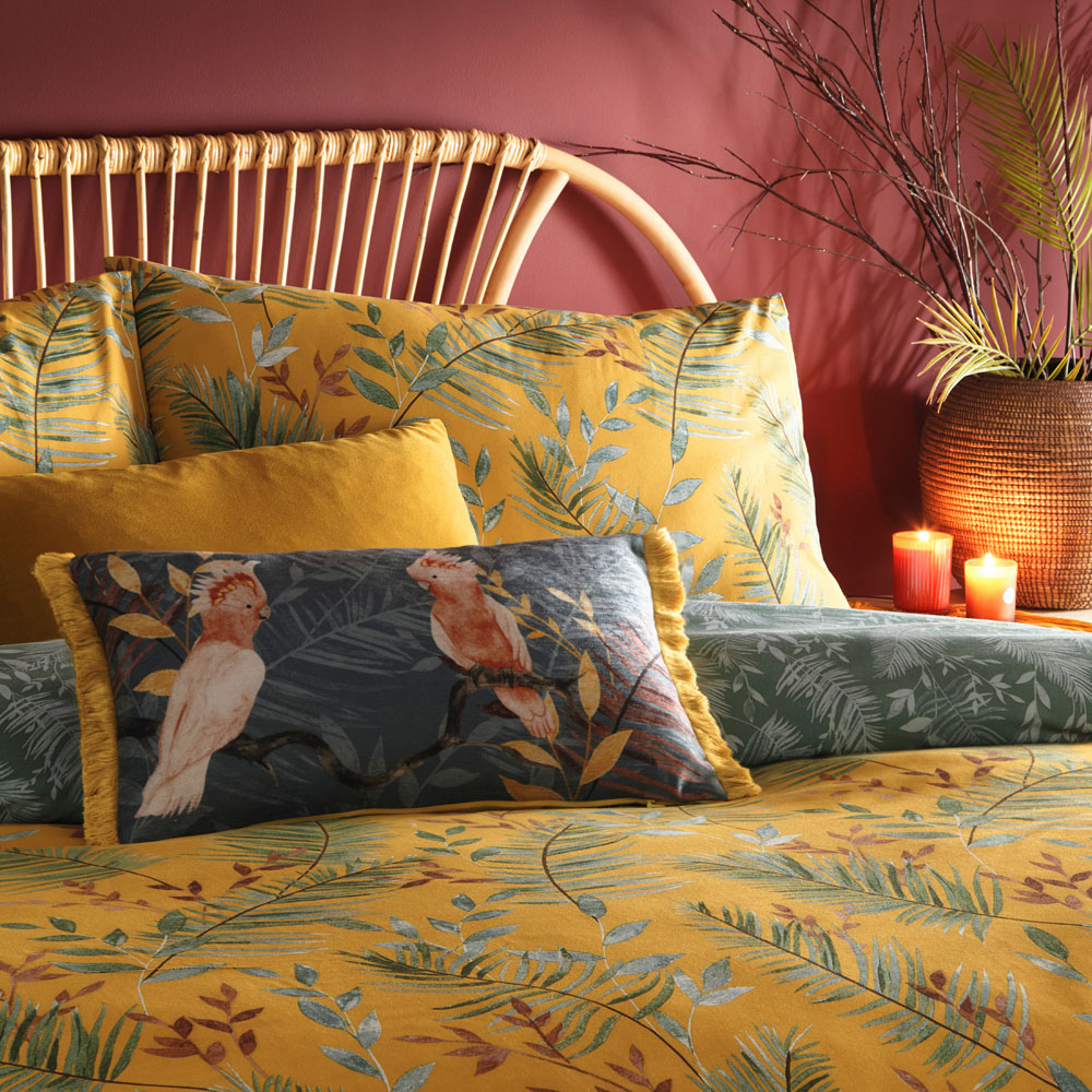 furn. Mazari Double Mustard Duvet Set Image 2