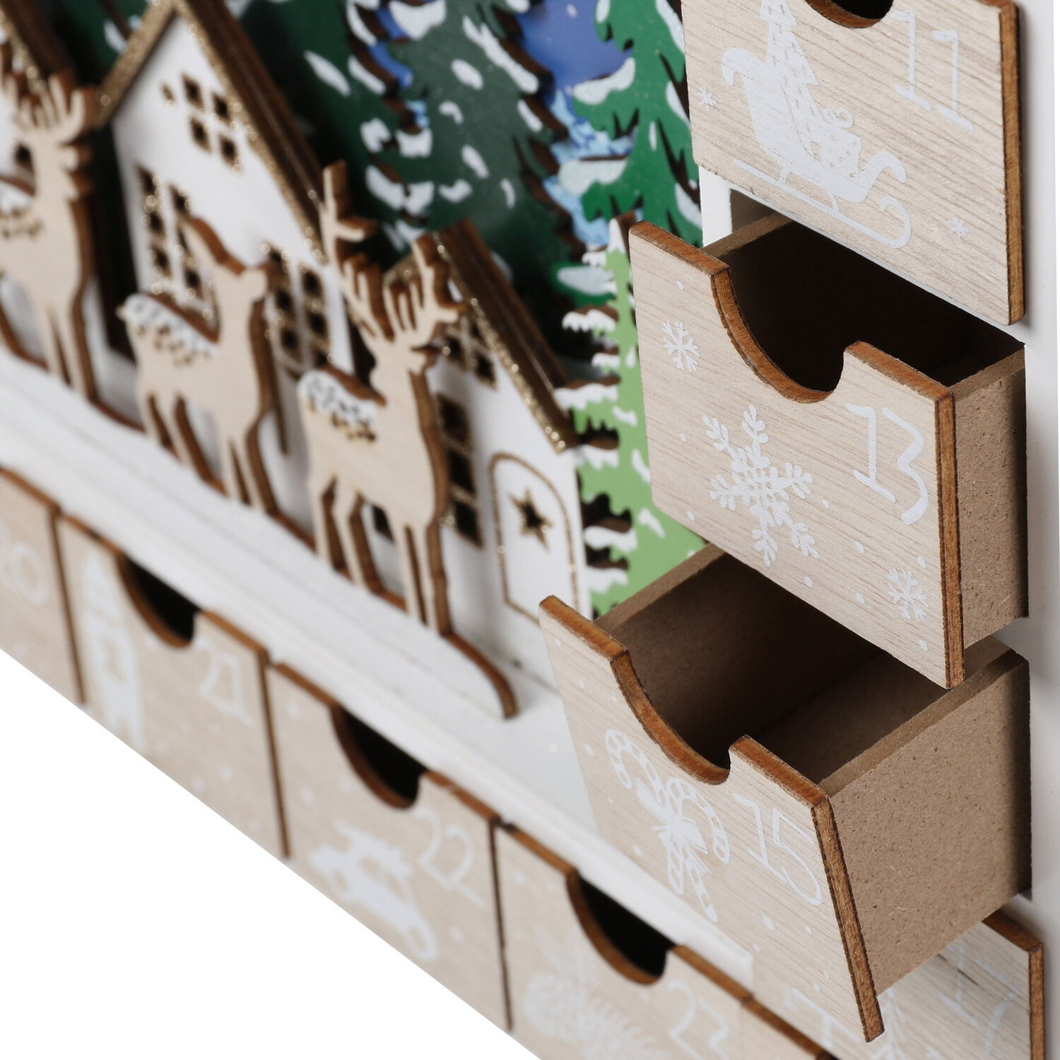 Nights Sky LED Wooden Advent Calendar Image 3