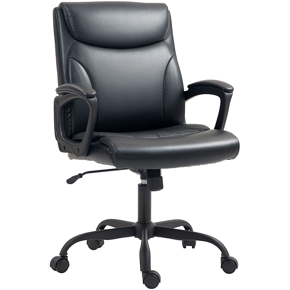 Portland Black Faux Leather Tilting Home Office Chair Image 2