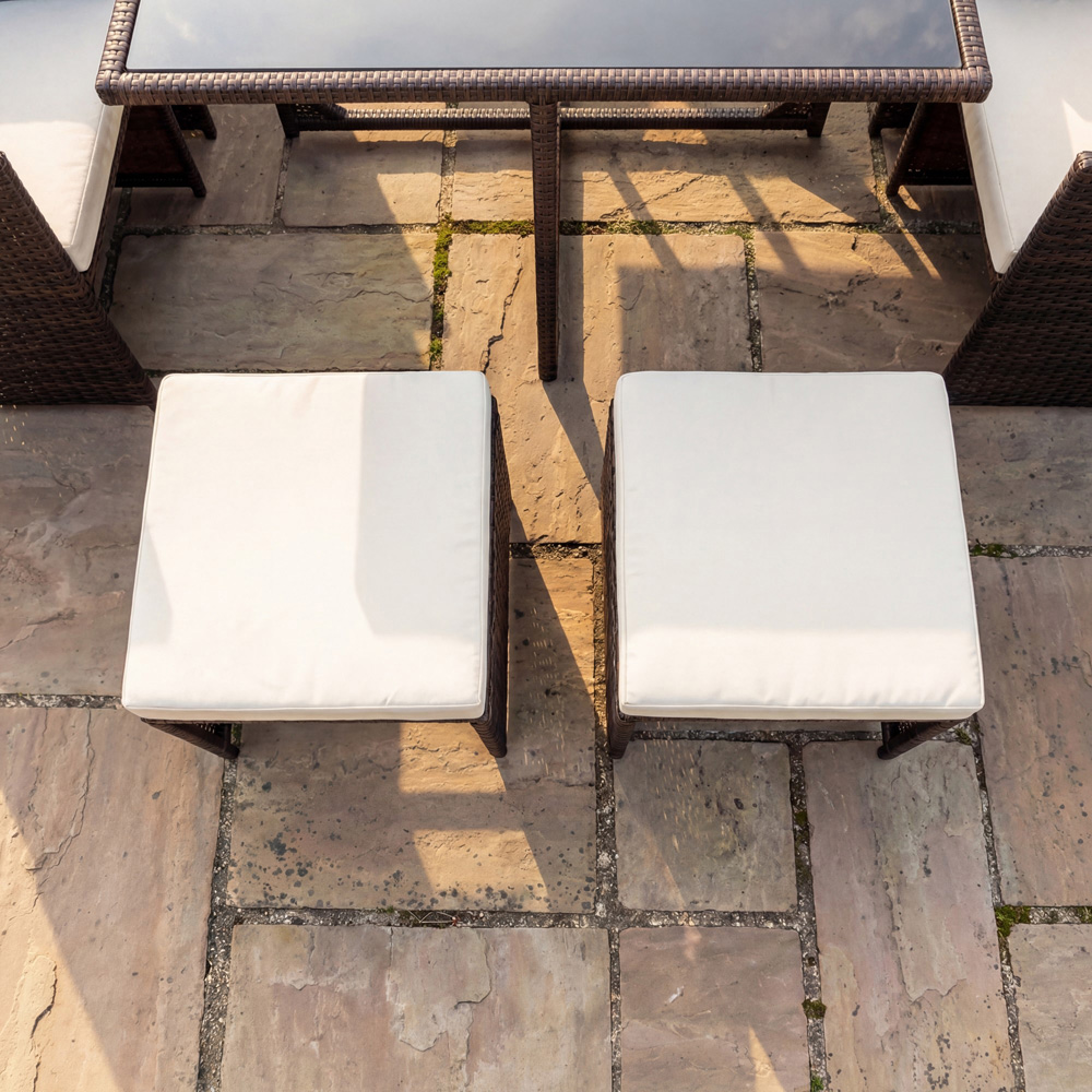 Artemis Home Giulia 8 Seater Brown Rattan Cube Garden Lounge Set Image 5