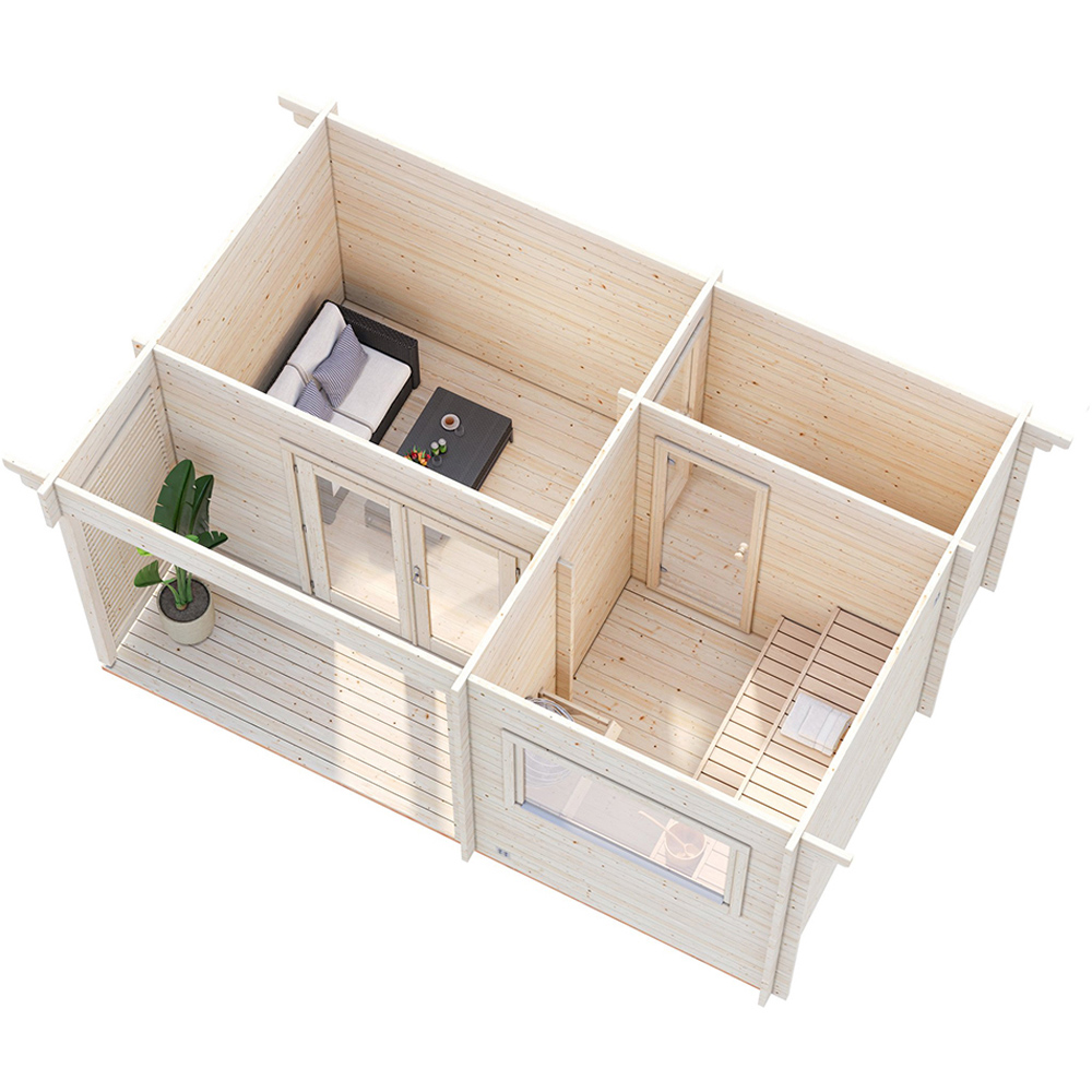Palmako Sanna 15.7 x 10.4ft Pent Outdoor Sauna Image 4