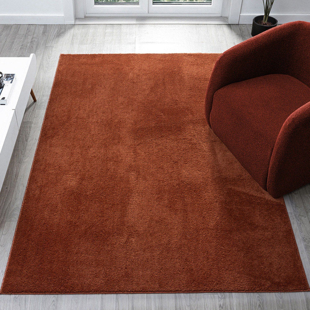 Desire Rugs Comfy Terracotta Anti Slip Felt Backing Rug 80 x 120cm Image 2