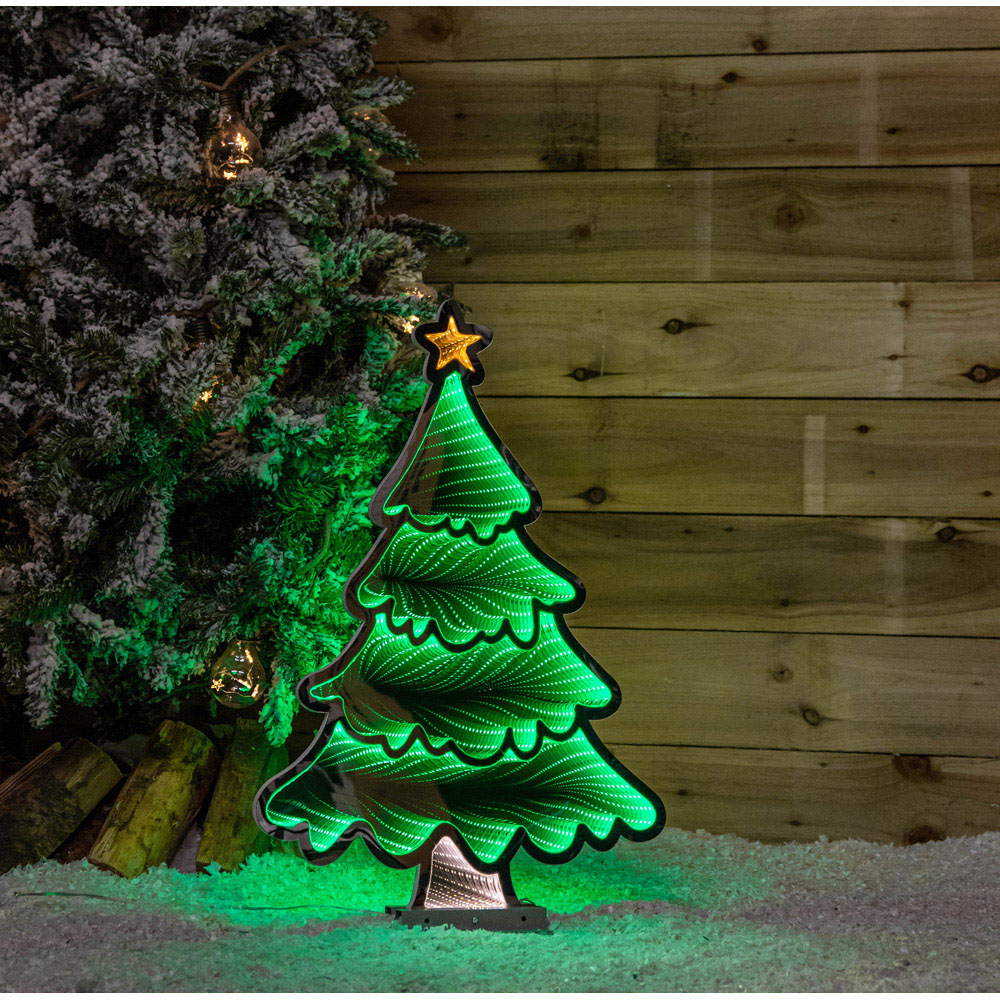 Samuel Alexander Light Up Infinity Standing Christmas Tree with Metal Base 60cm Image 3