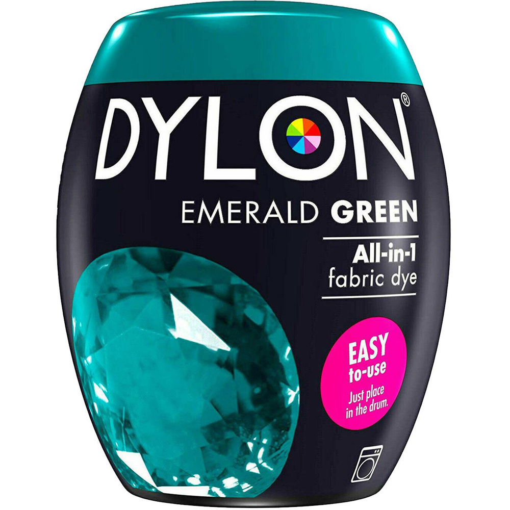 Dylon Emerald Green Washing Machine Fabric Dye Pod 350g 3 Pack Image 2
