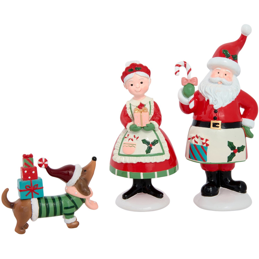 Novelty Mr and Mrs Claus Ornament Set Image 4