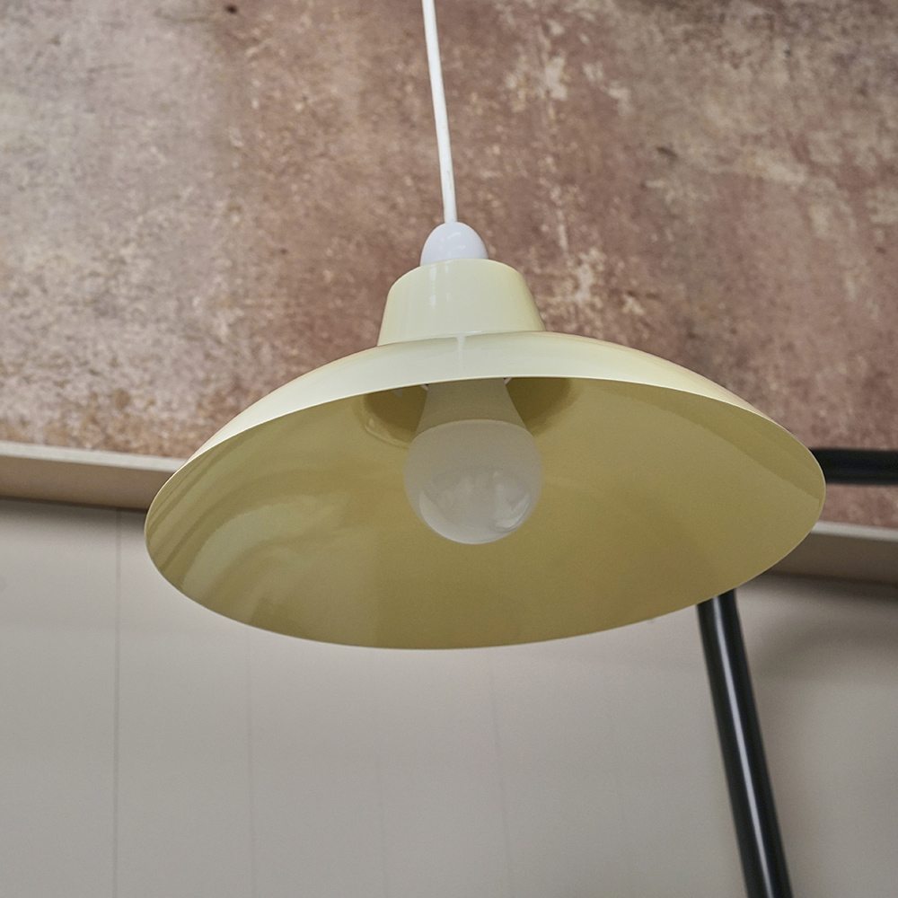 ValueLights Civic Cream Retro Pendant Light Shade Image 4