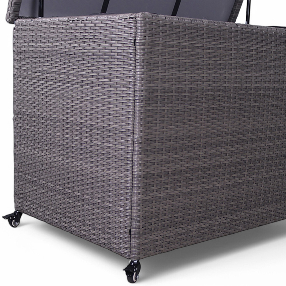Royalcraft 510L Charcoal Rattan Weave Cushion Storage Box Image 6