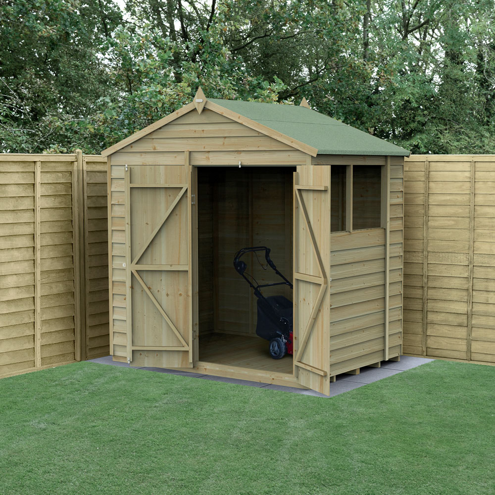 Forest Garden 4LIFE 7 x 5ft Double Door Apex Shed Image 2