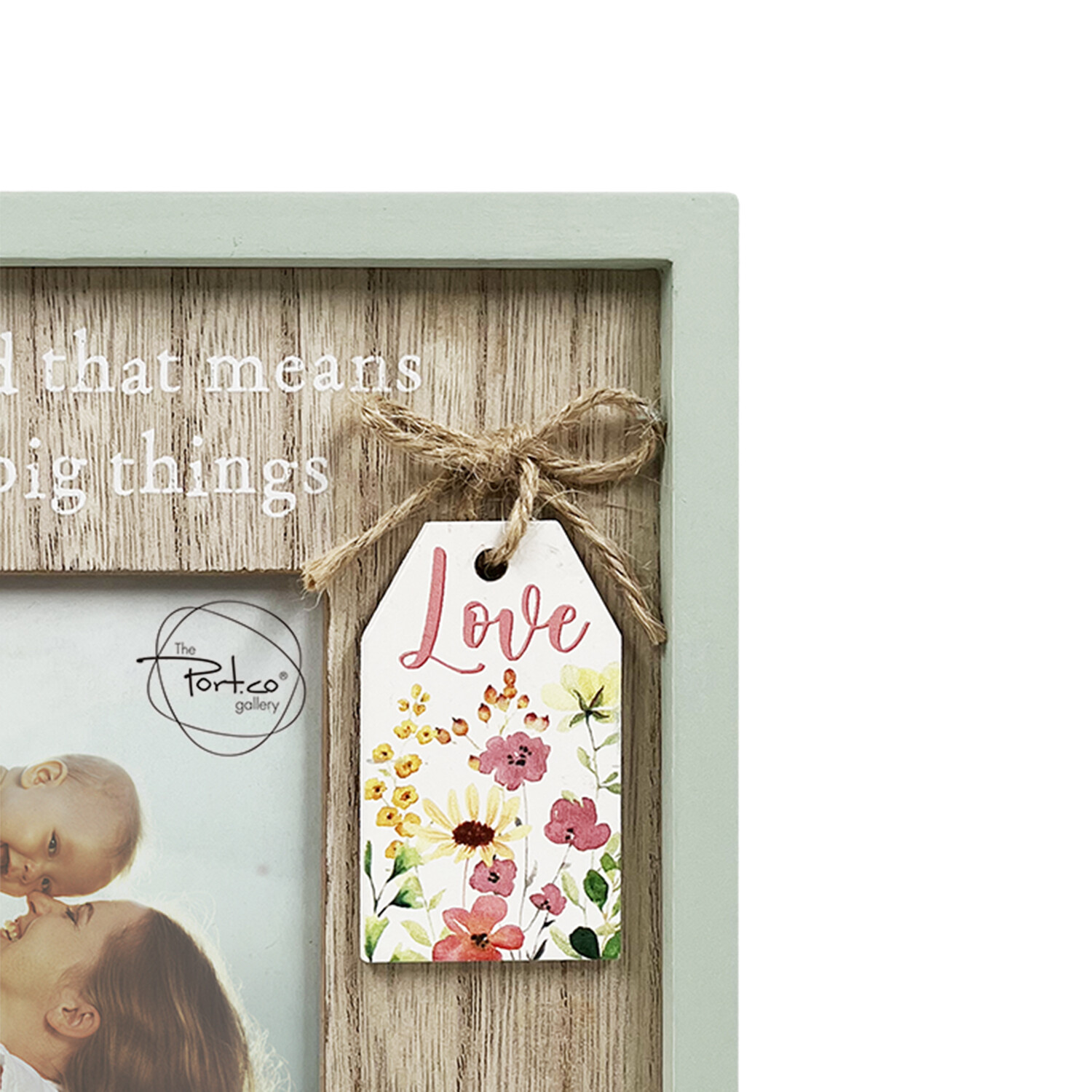 Mum Rustic Green Flower Frame - Green / 6 x 4 inch Image 3