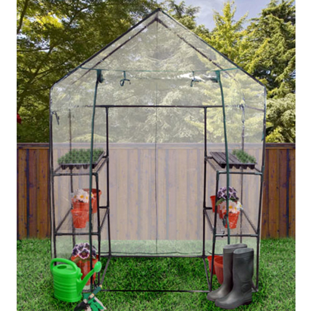 Samuel Alexander 4 Tier Green 2 x 5ft Walk In Garden Greenhouse Image 7