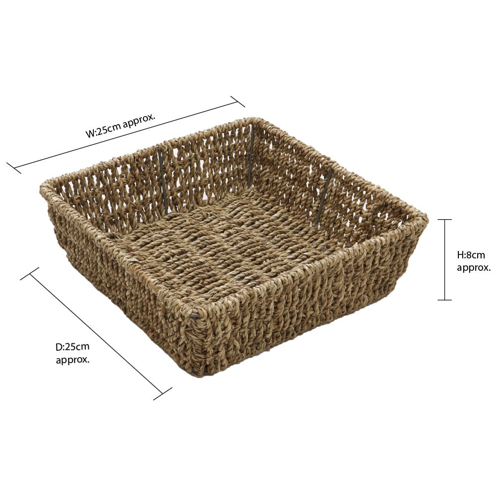 JVL Seagrass Square Storage Tray 2 Pack Image 8