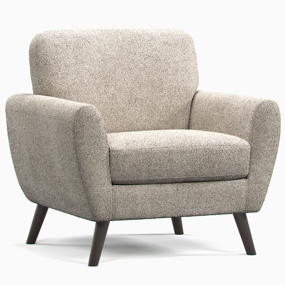 Matlock Linen Boucle Fabric Armchair Image 2