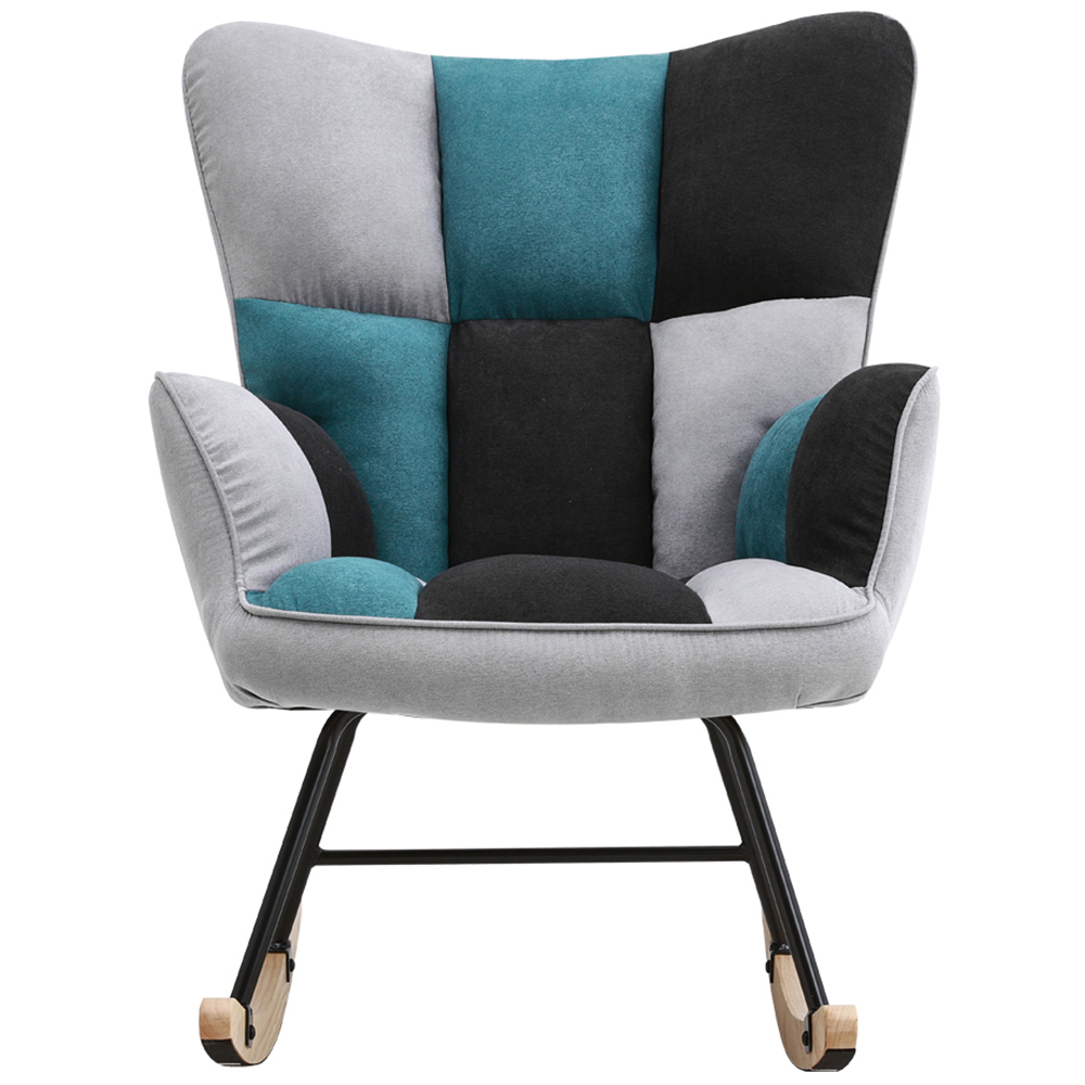 Living and Home Tufted Upholstered Rocking Chair Image 2