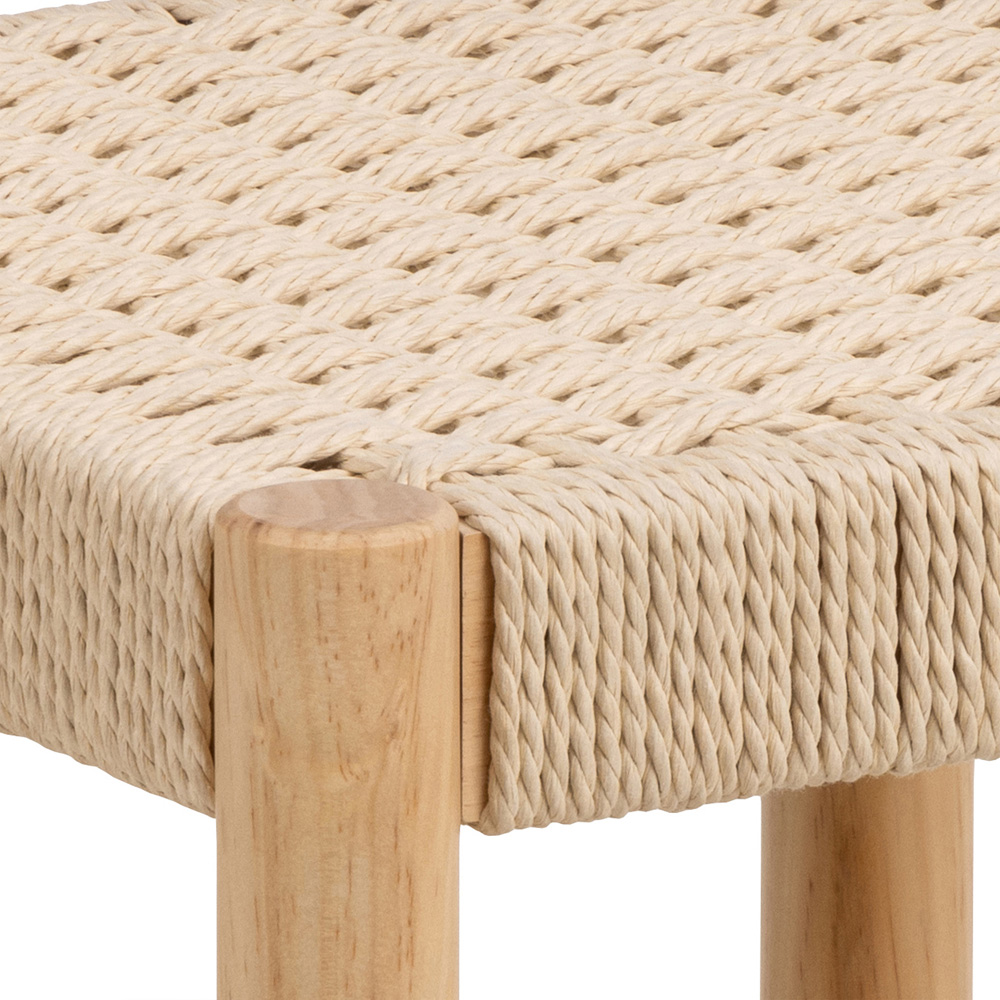 Florence Alvin Off White Weaved Stool Image 4