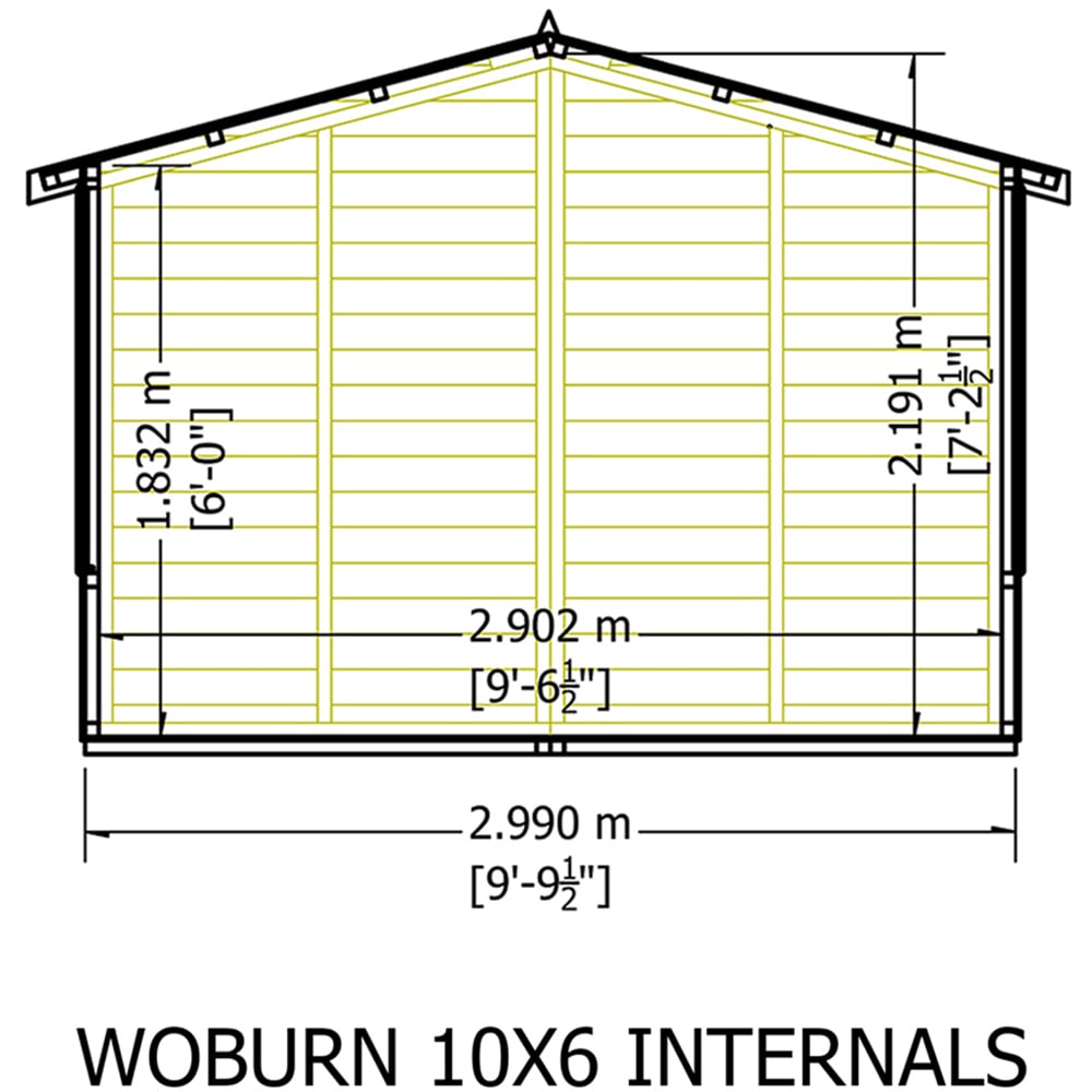 Shire Woburn 10 x 6ft Shiplap Garden Shed Image 6