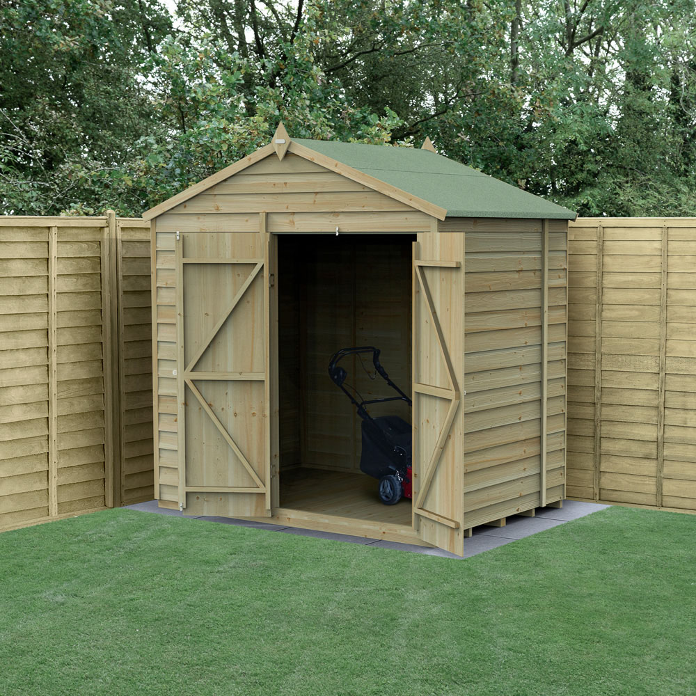 Forest Garden 4LIFE 7 x 5ft Double Door Apex Shed Image 2
