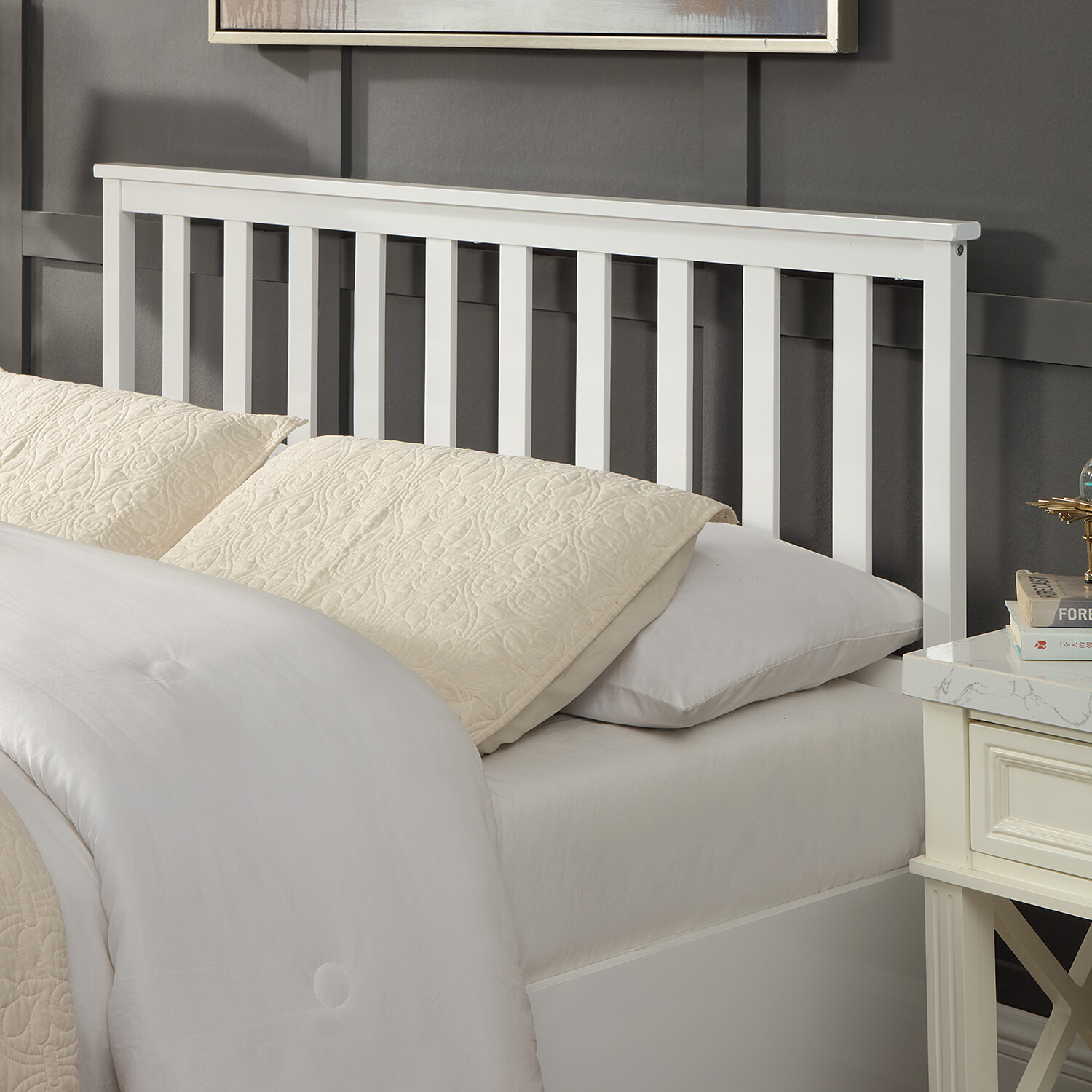 Selena Ottoman Bed - White / King Image 7