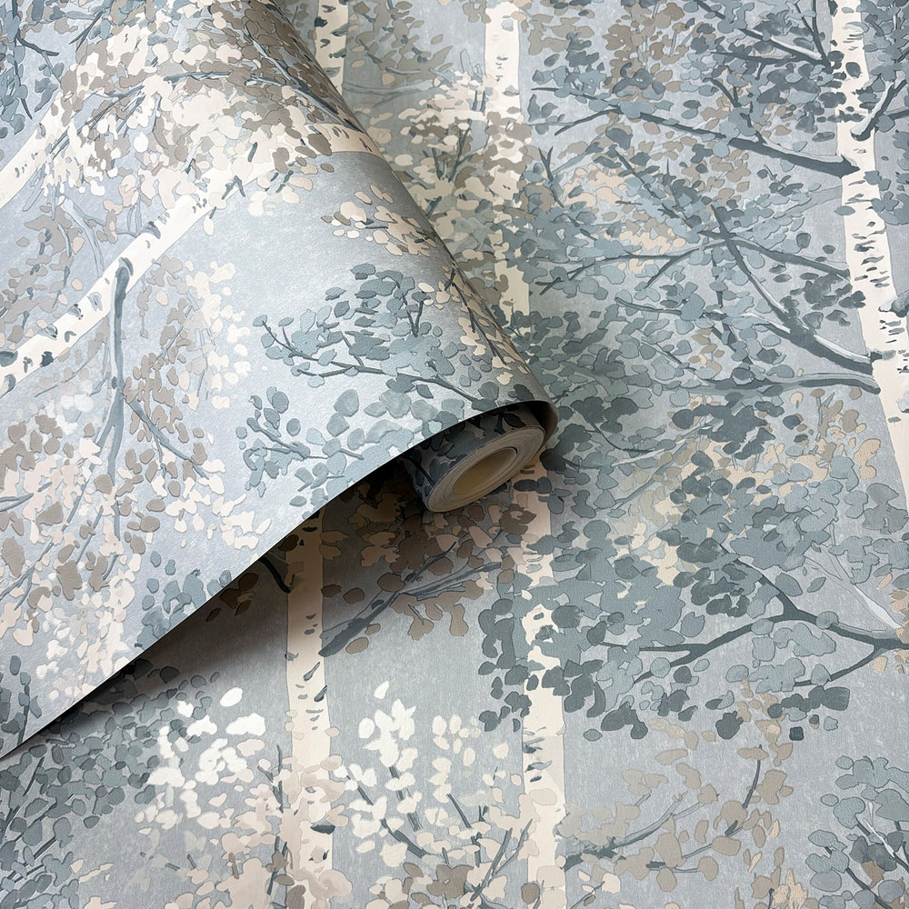 Rasch Wallpaper Silverwood Blue Wallpaper Image 2