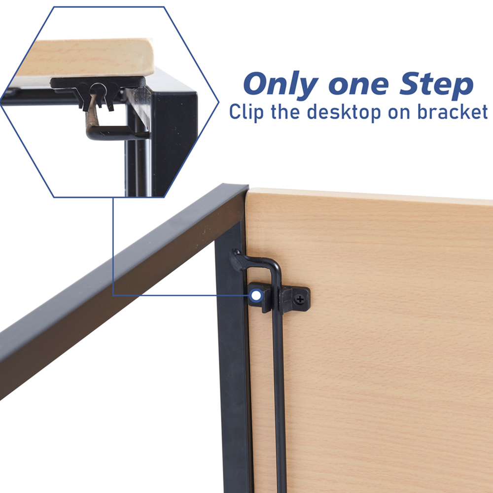 Miami Folding Computer Desk Natural Image 7