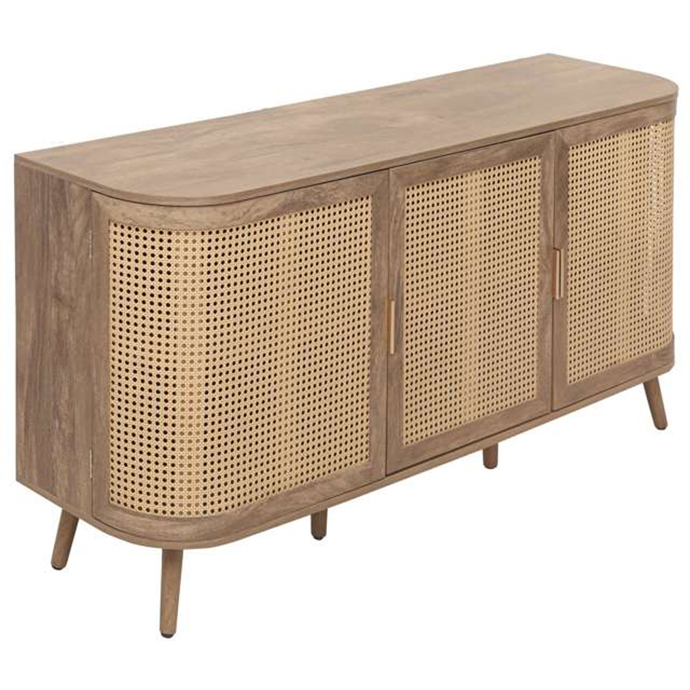 Birlea Noah 3 Door Rattan Effect Sideboard Image 2