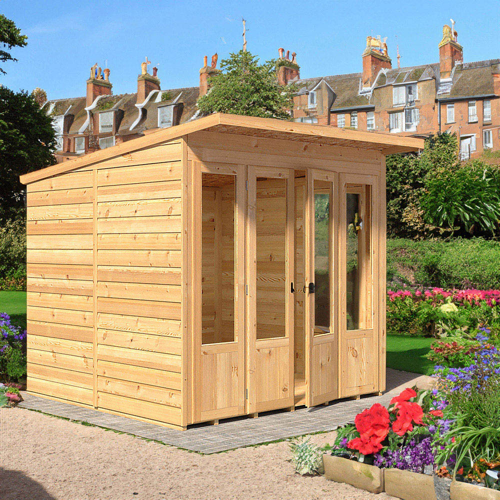 Shire Parham 7 x 7ft Shiplap Pent Garden Summerhouse Image 2