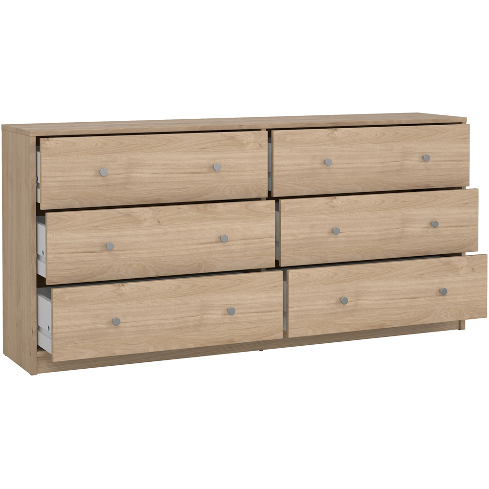Furniture To Go May 6 Drawer Jackson Hickory Oak Chest of Drawers Image 4
