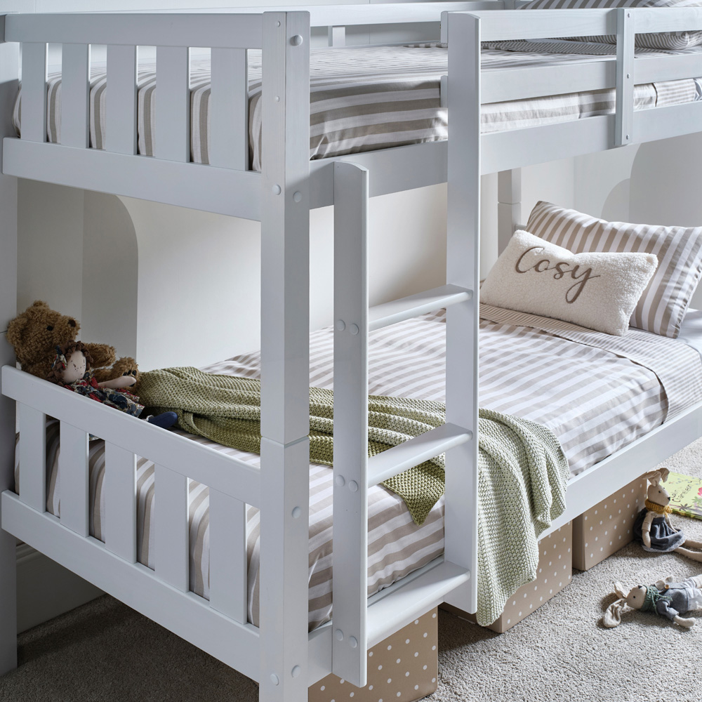 Bedmaster Icon White Wooden Bunk Bed with Pocket Mattresses Image 3