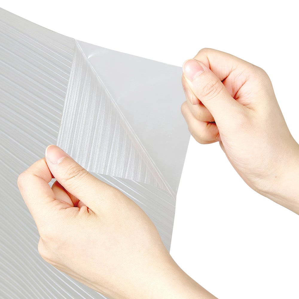 Living and Home Stripe 3D PVC Self Adhesive Privacy Glass Window Film 200 x 61cm Image 2