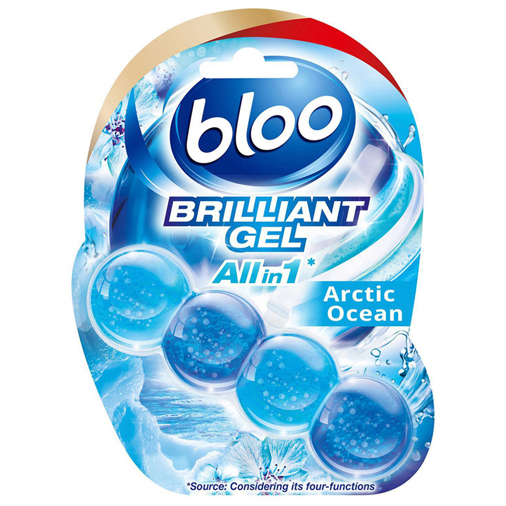 Bloo Brilliant Gel All in 1 Arctic Ocean Toilet Rim Block 42g 14 Pack Image 2