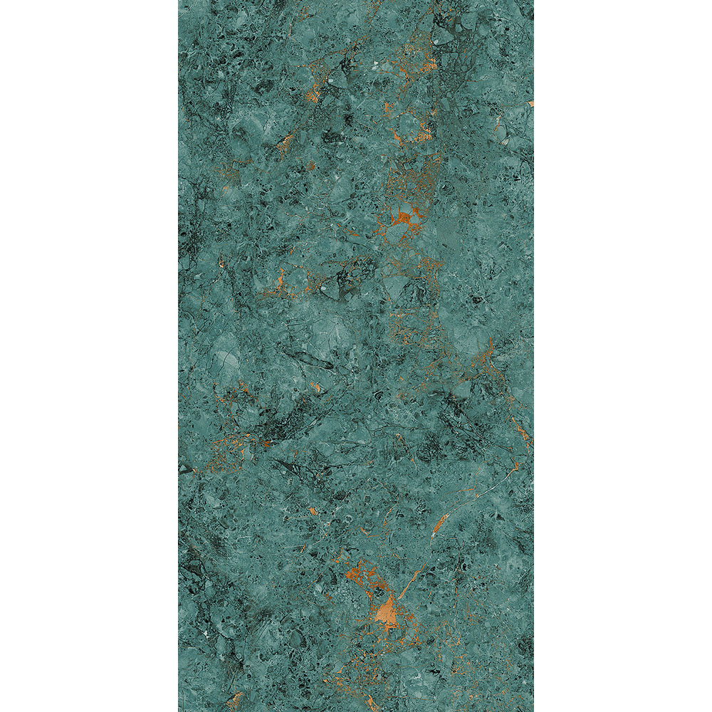 Top Ceramics Turquoise-Green Marble Effect High Gloss Porcelain Wall Tile 1200 x 600mm Image 4