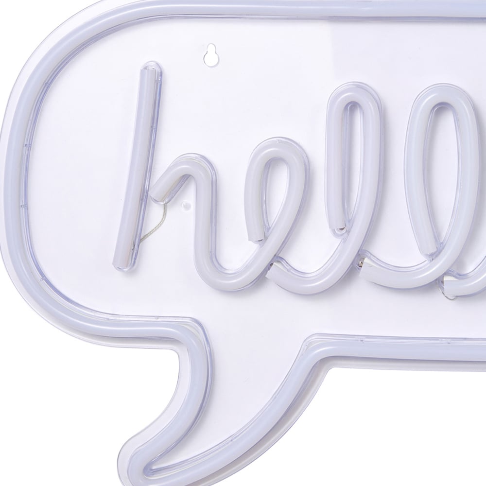 Glow Hello Bubble Light Pink Neon LED Wall Light Image 4