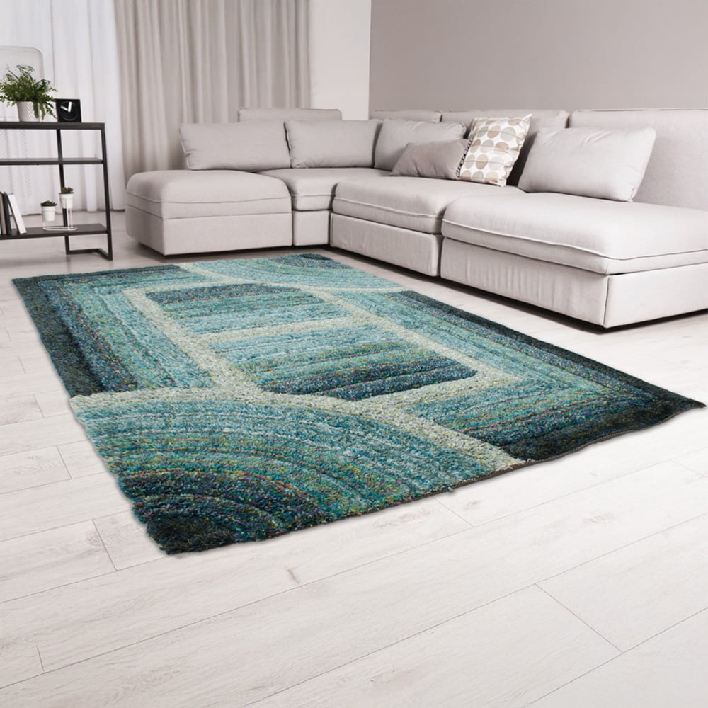 DS Living Trellis Blue Ultra Plush Rug 160 x 230cm Image 2