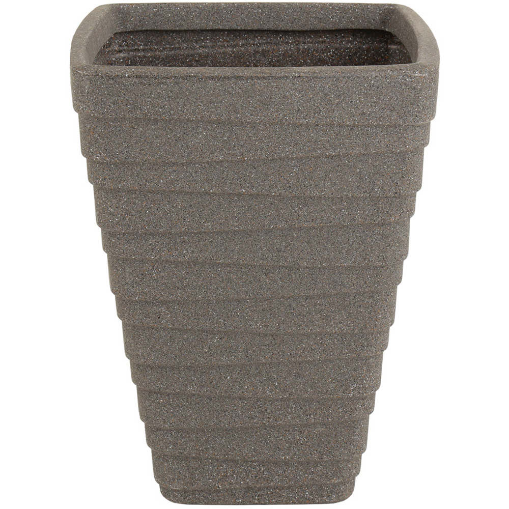 Charles Bentley Trojan Granite Effect Square Tall Planter 2 Pack Image 4