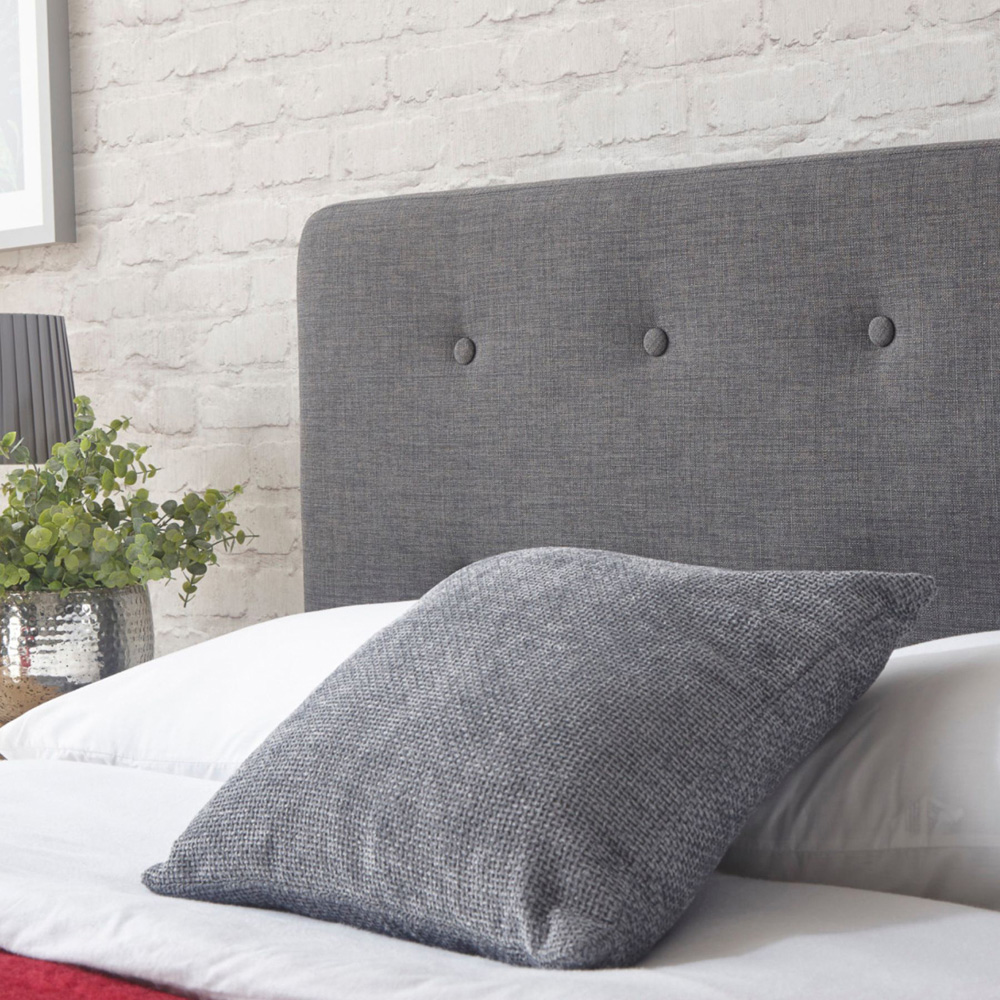 Home Source Ashbourne Small Double Grey Bed Image 3