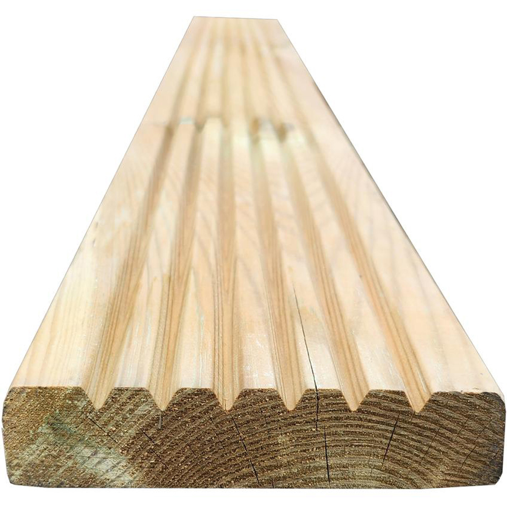Snowdon Timber Pressure Treated Garden Decking Board 2.4m x 120mm 10 Pack Image 2