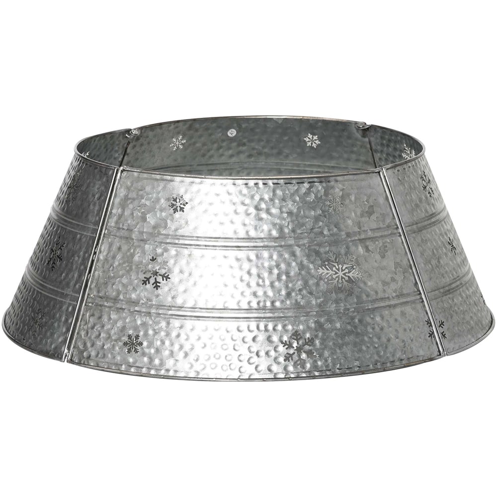 Everglow Silver Hollow Snowflake Pattern Christmas Tree Collar 66cm Image 1