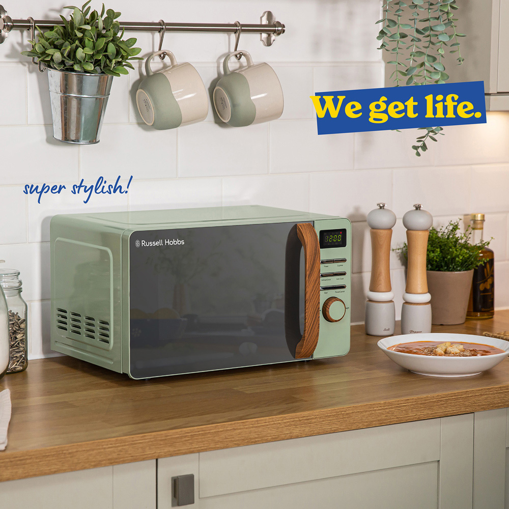 Russell Hobbs RHMD714MG-MN Matt Green 17L Scandi Compact Digital Microwave 700W Image 8