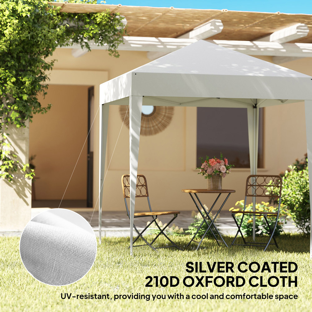 Outsunny 2 x 2m White Marquee Pop Up Gazebo Party Tent Image 6
