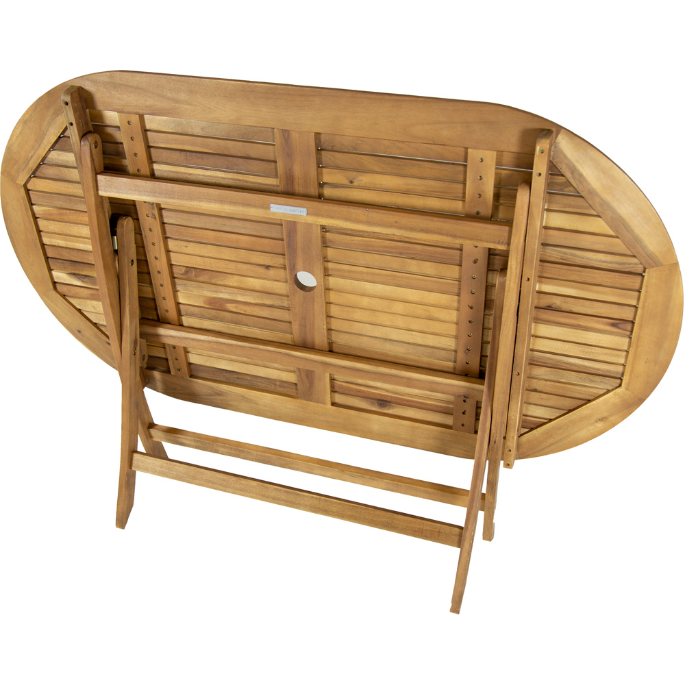 Charles Bentley Acacia 6 Seater Oval Dining Set Image 6