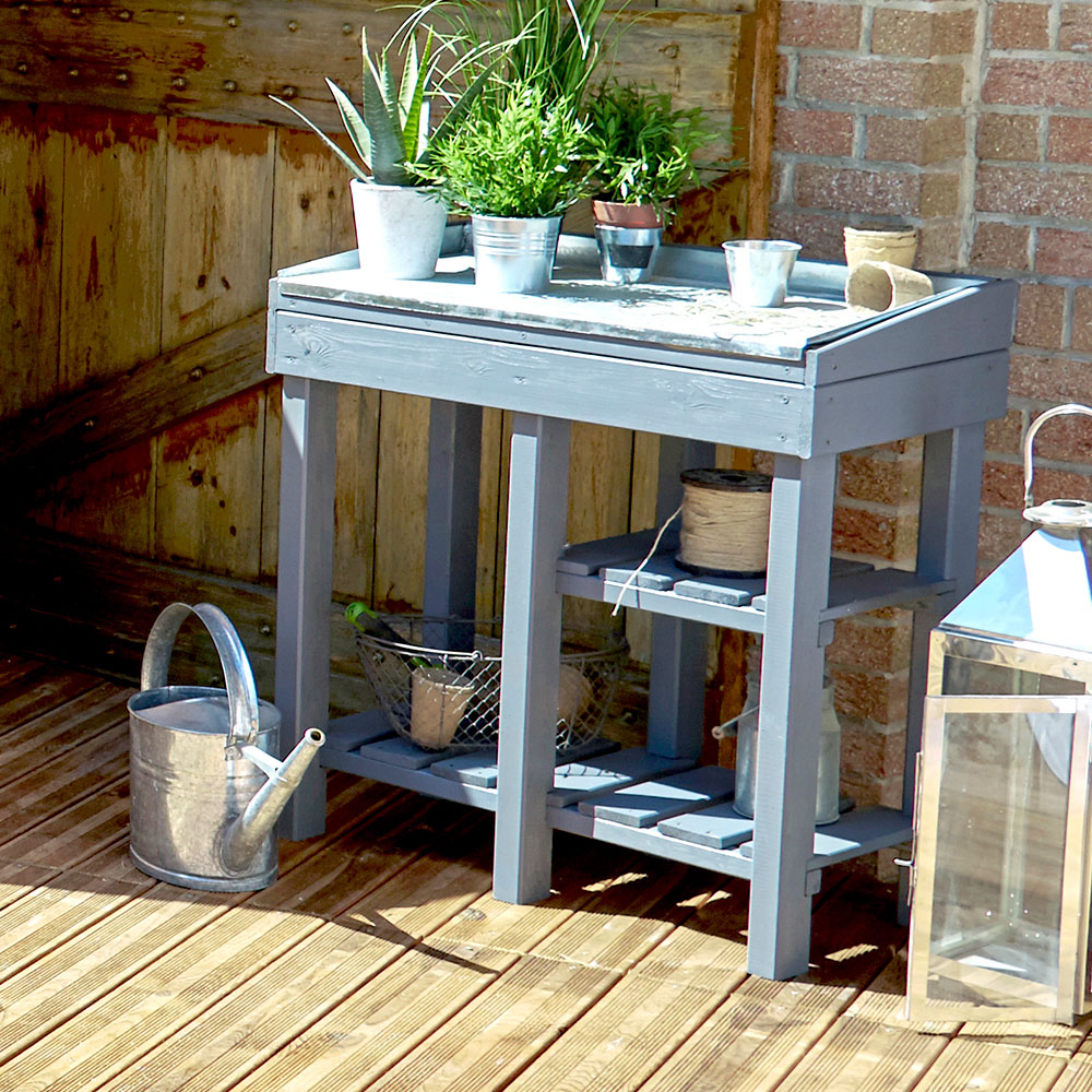 Cerland Florine Wooden Gardeners Potting Table Image 2
