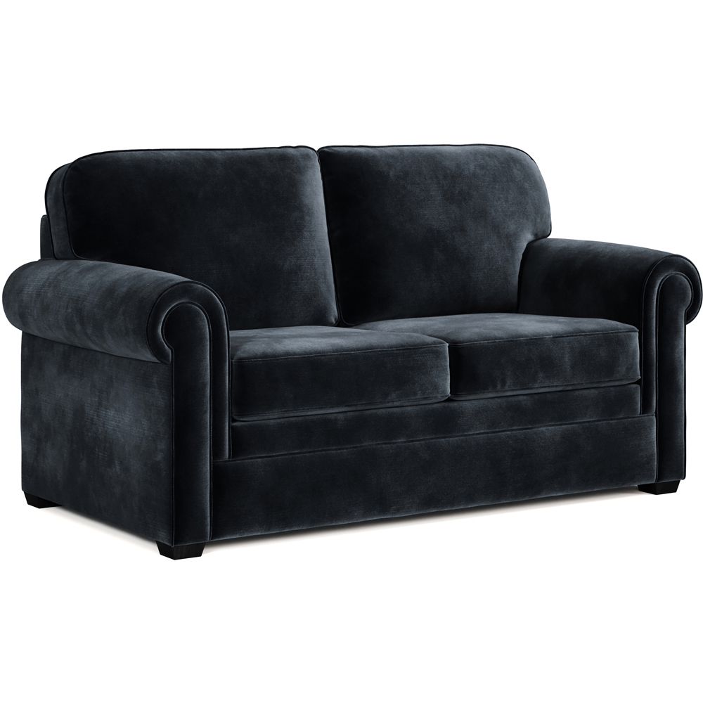 Jay-Be Heritage 2 Seater Luxe Velvet Charcoal Sofa Bed with e-Pocket Mattress Image 2