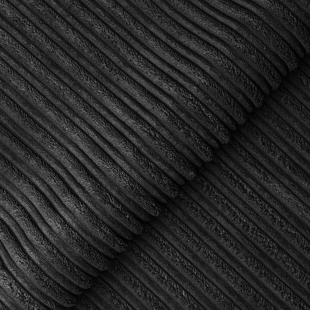 Luxor 5 Seater Black Jumbo Cord L-Shape Right Hand Corner Sofa Image 5